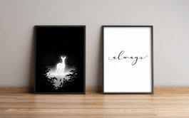 Wallity Cuadro Decorativo Enmarcado en MDF Multicolor (2 Piezas)
